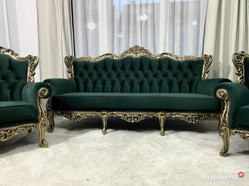 Komplet sofa fotele barok wypoczynkowy stylowy Jagodnik sprzedam