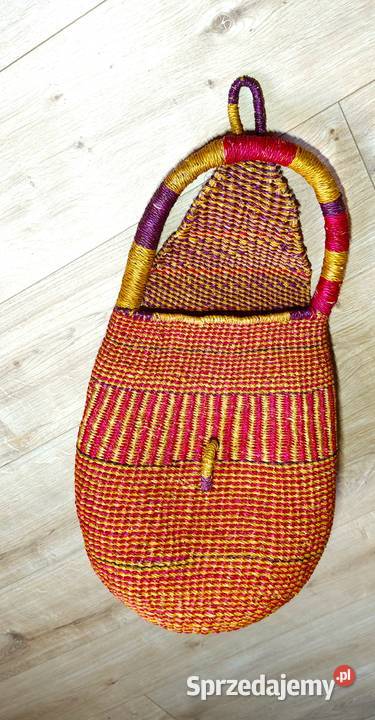 Kosz torba Bolga Ghana ręcznie tkana Kalisz