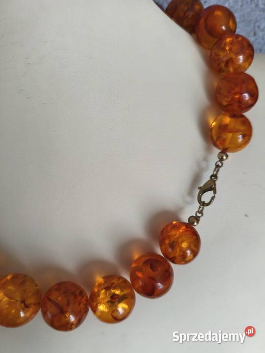 Naszyjnik Bursztyn Vintage kule Białystok