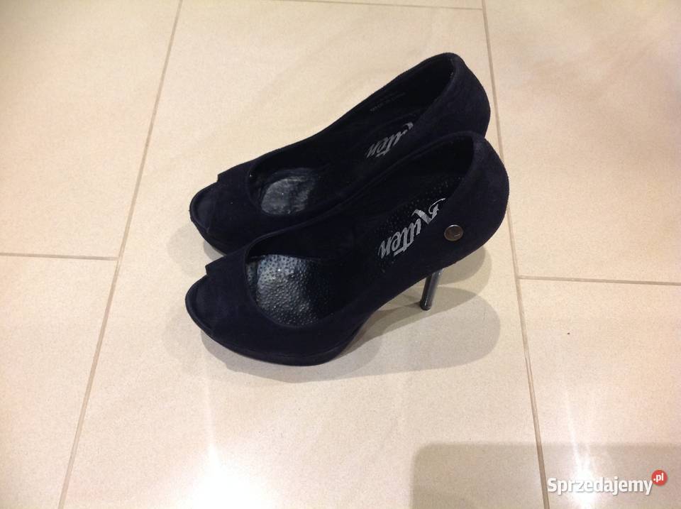Czarne Buty Na Szpilce 36 na platformie inna lubuskie Nowa Sól