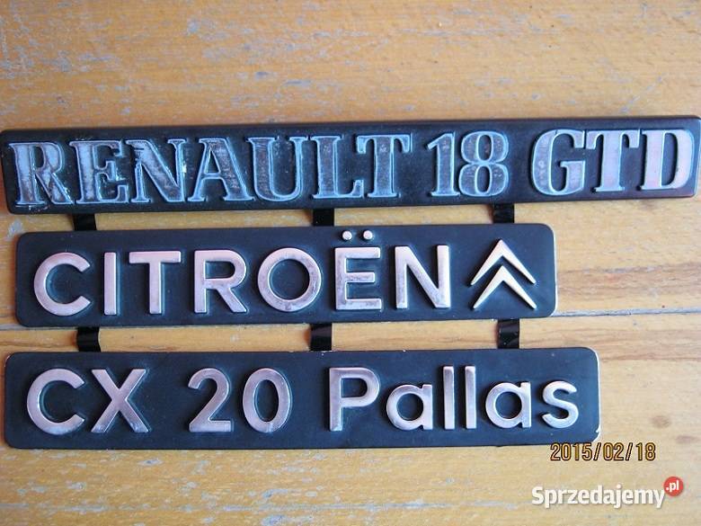 Renault 18 napisy z klapy i prawy przedni osobowe Rzeszów