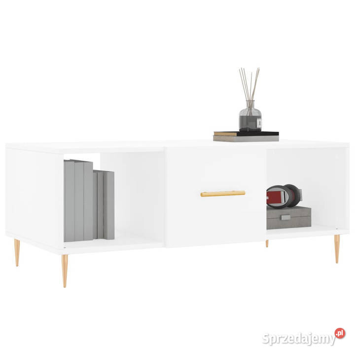 Stolik kawowy biały 102x50x40 materiał Warszawa