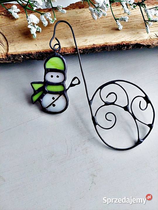 zakładka do książki bałwanek limonka witraż Piekary Śląskie sprzedam