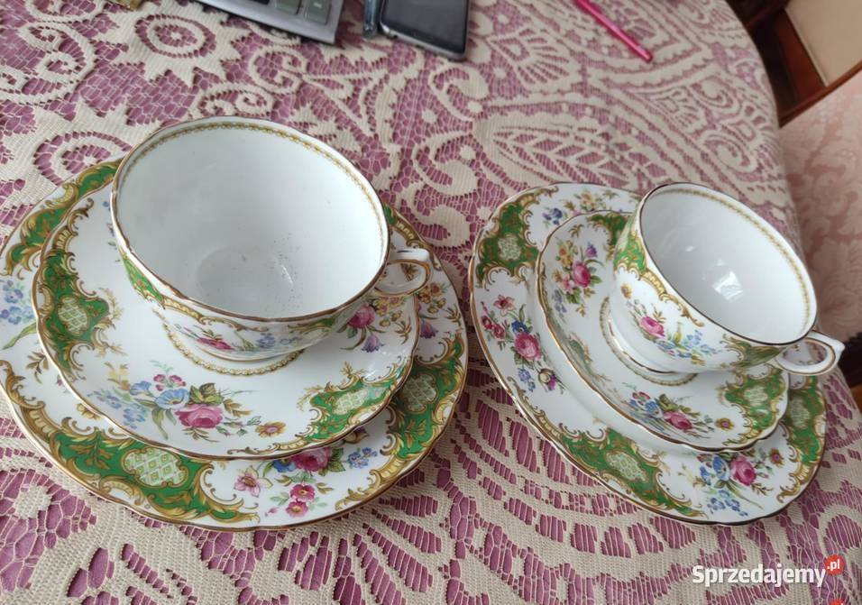 porcelanowe trio zestaw śniadaniowy filiżanka Gorzów Wielkopolski