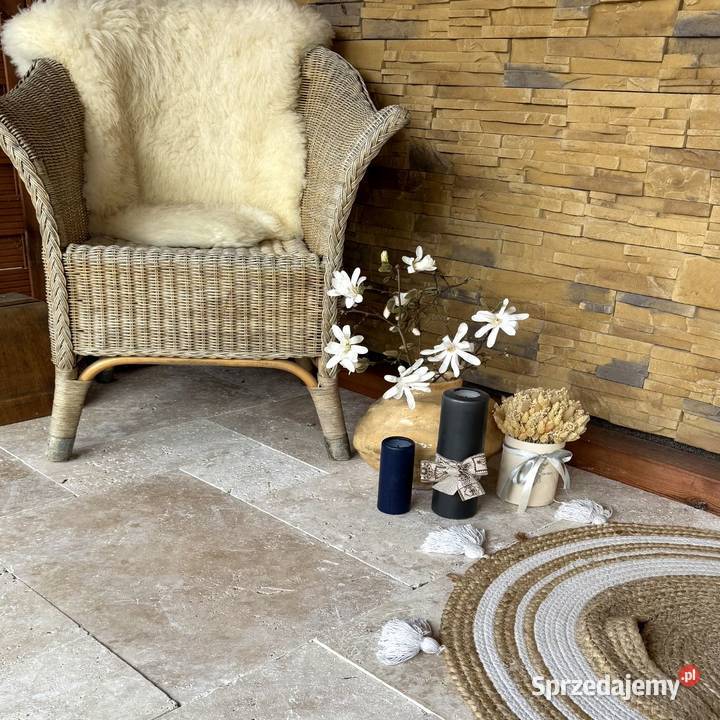 Płytki Trawertyn Classic bębnowany komplet 0742 Płytki elewacyjne Gdynia