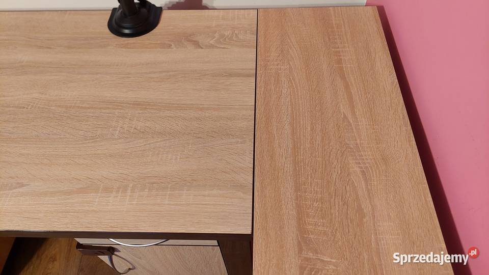 Biurko seria PORTOS P11 dąb sonoma 128 x 60 h77 Biurka