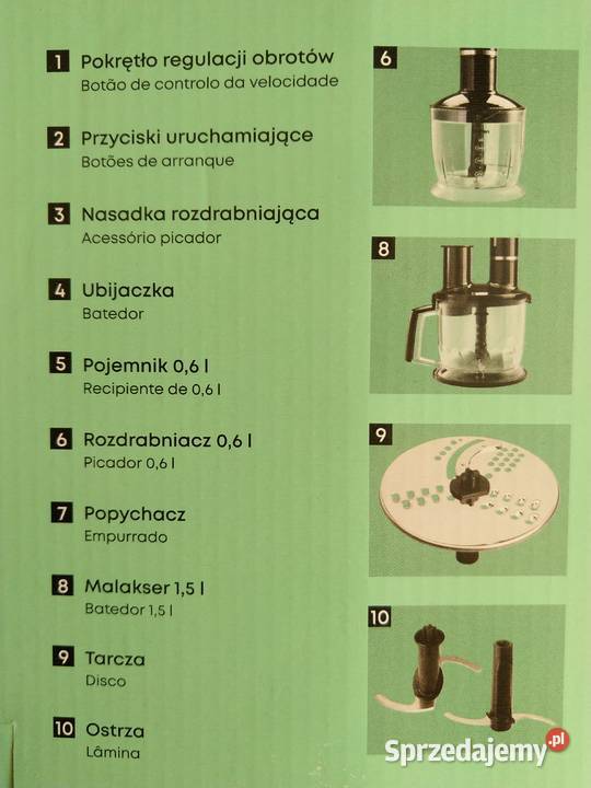 NAJTANIEJ Blender Ręczny 4 w 1 z Malakserem Zabrze