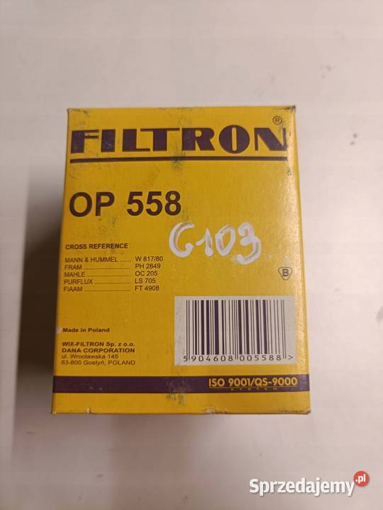 FILTR OLEJU Filtron OP 558 OP558 Ford Hyundai Chełm sprzedam