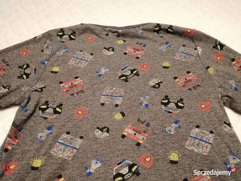 Koszulka chłopięca długi rękaw do spania KiK 104 Rozmiar 104 śląskie Czeladź