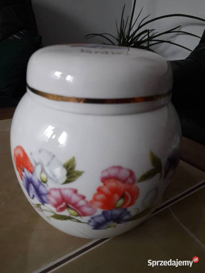 Waza reklamowa z królewskimi herbami lata 50 te Janów Lubelski