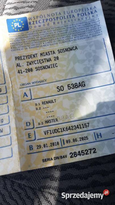 Renault Master 25 dci autolaweta maxi Rok produkcji 2009 śląskie Sosnowiec