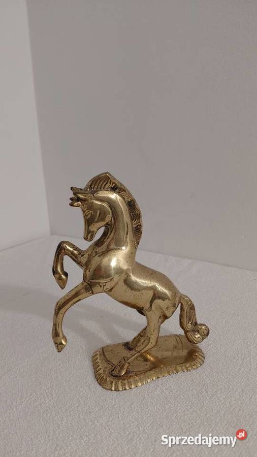Koń z Mosiądzu stojący Pozostałe Krzykawa sprzedam