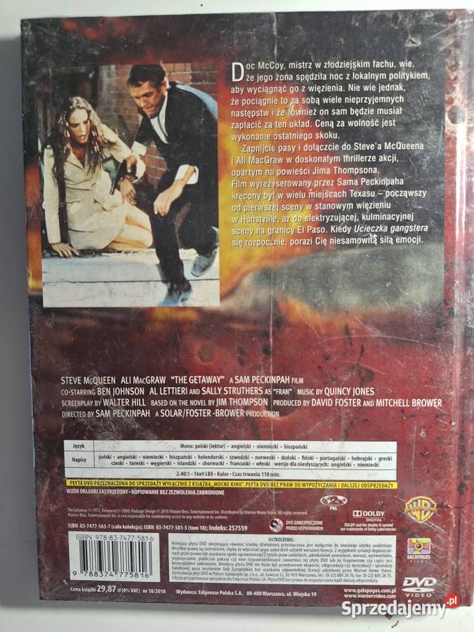 Ucieczka Gangstera Mcqueen Macgraw Dvd Mojne Warszawa sprzedam