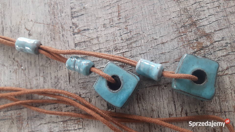 Naszyjnik ceramiczny ręcznie wykonany Otwock
