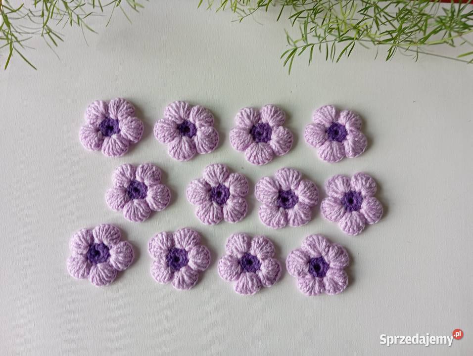 Szydełkowe kwiatki 6 Warszawa