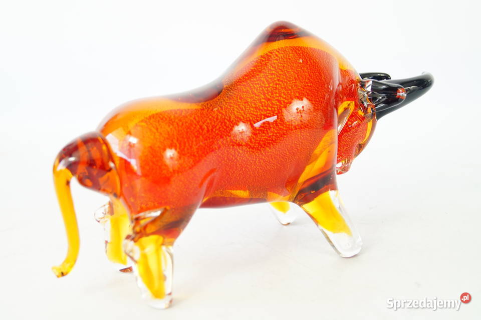 Figura Murano style BYK BYCZEK czerwony giełda Gizałki