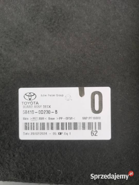 Półka bagażnika Toyota yaris 58410 Skawina