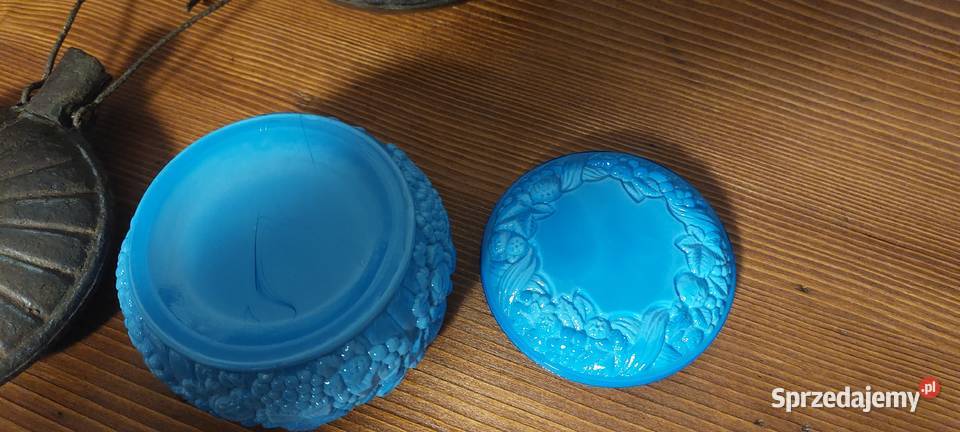 Schlevogt puzderko szkło malachitowe niebieskie Rybnik