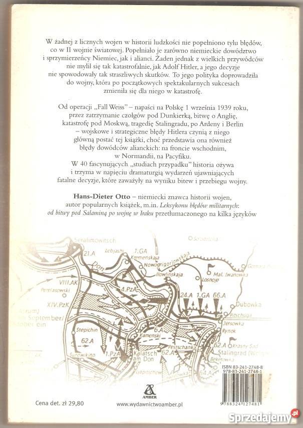 LEKSYKON FATALNYCH DECYZJI W II WOJNIE ŚWIATOWEJ Opole sprzedam