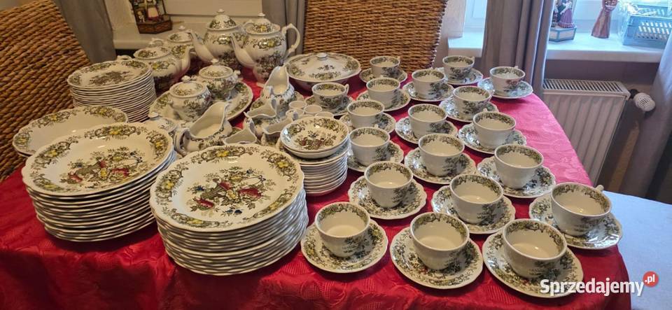 Antyczny angielski serwis porcelanowy Ridgway Łódź