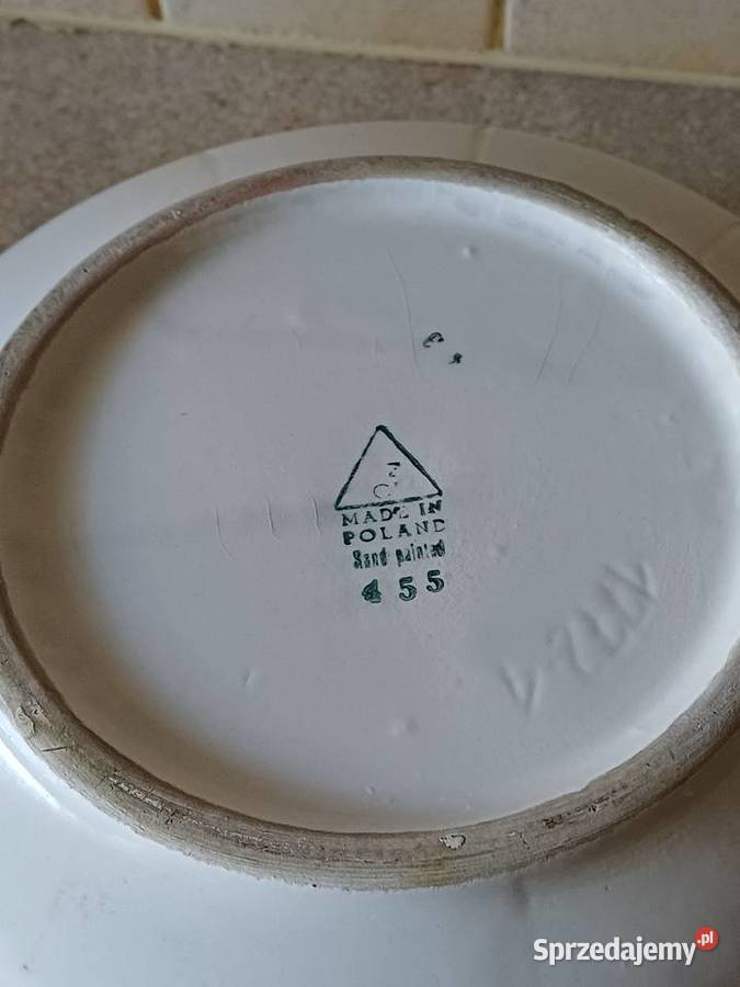 vintage wazon ZF Koło Porcelana i szkło