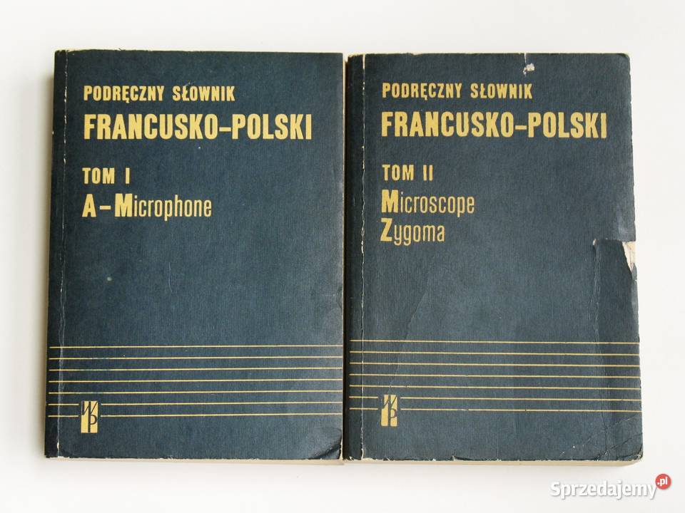 Podręczny słownik francuskopolski 2 tomy Rok wydania 1982 Kraków