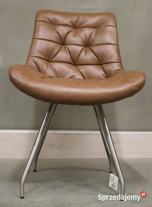 7678 designerski fotel, krzesło, skóra, NOWY