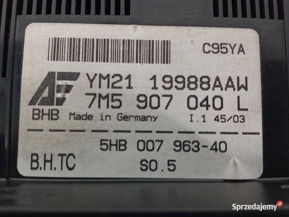 PANEL NAWIEWU 7M5907040L Opel Meriva I 20022010