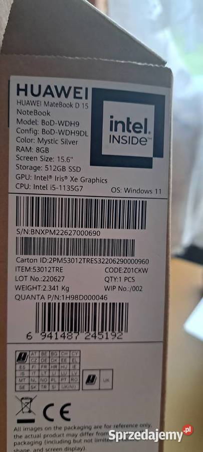 Nowy laptop Huawei Liczba rdzeni 4