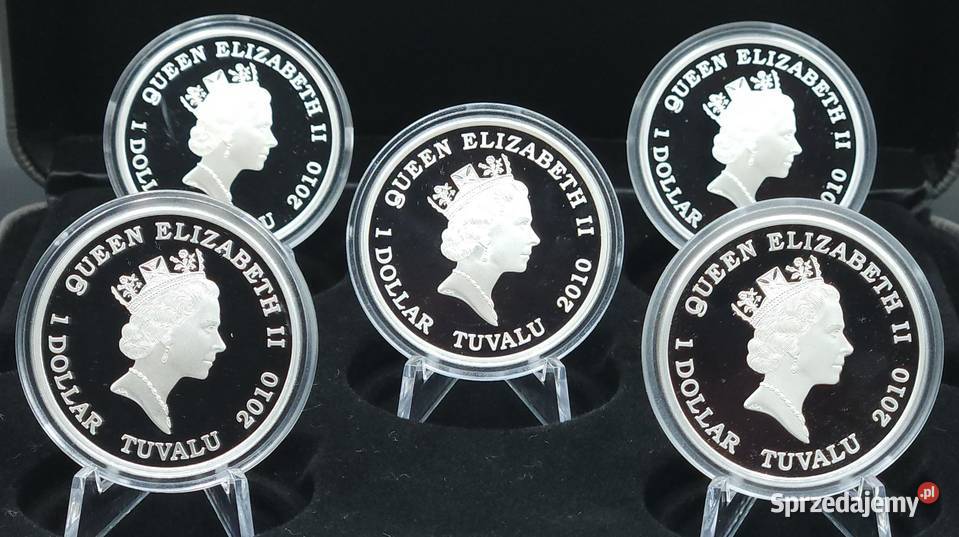 Srebrny zestaw 5 monet Great River Journeys mazowieckie Warszawa