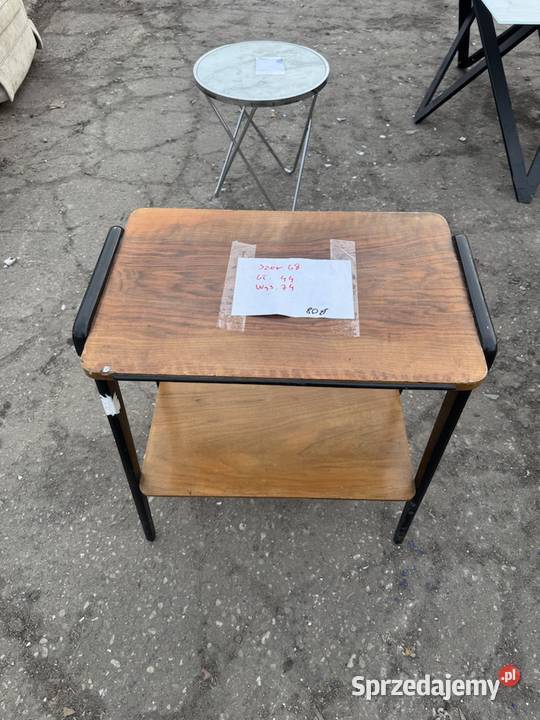 VINTAGE Stolik nocny pomocniczy PRL Zielonka