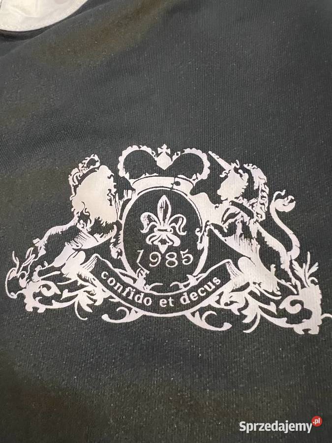Sweter bluza na zamek zasuwana biało czarna