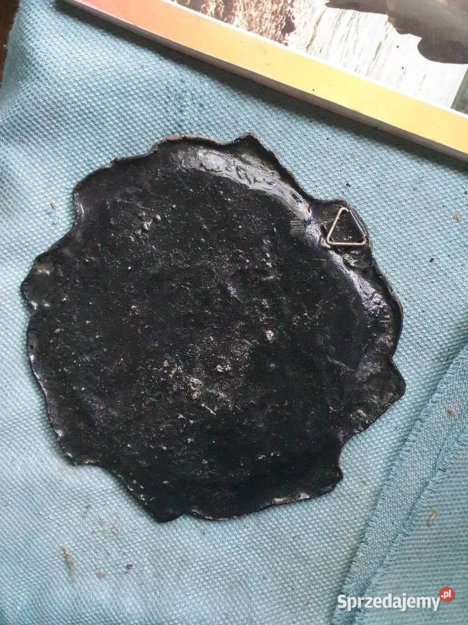 Miedzianabrązowa płaskorzeźba ścienna reliefowy Warszawa