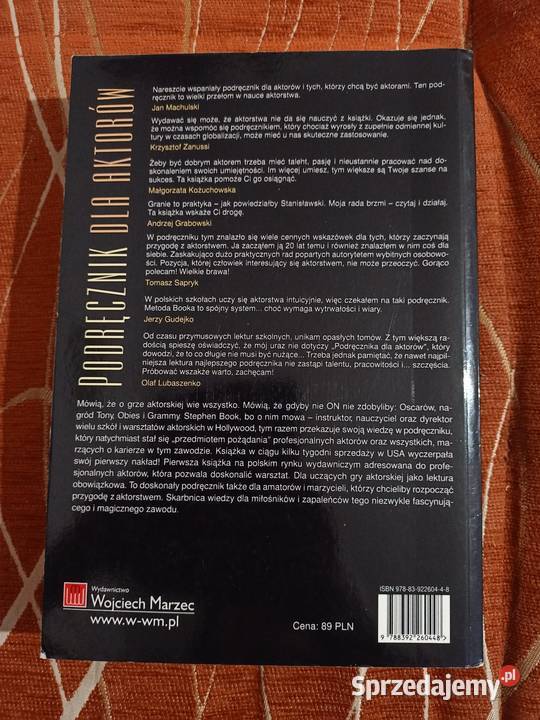 Podręcznik aktorów Stephen Book miękka Poznań