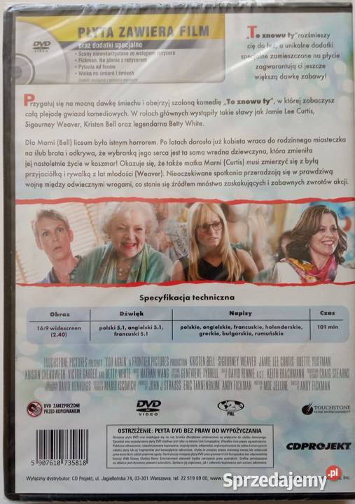To znowu ty DVD Jamie Lee Curtis Sigourney pełne Filmy łódzkie Łódź
