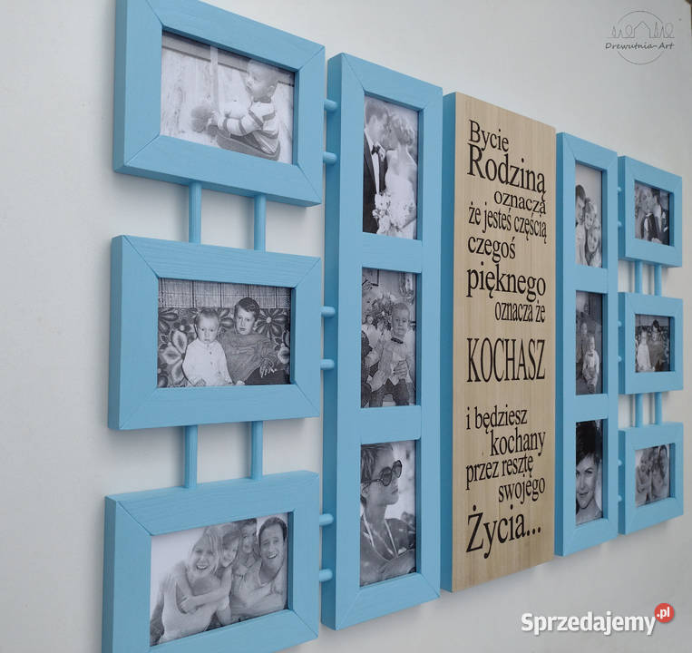 Multirama galeria ścienna z drewna Ramka na