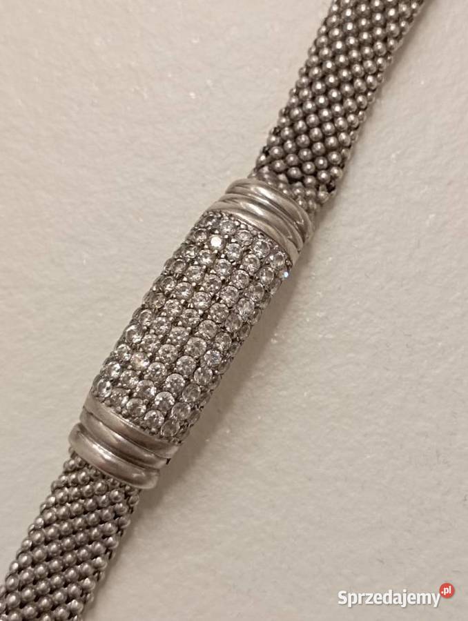 Bransoletka srebrna z cyrkoniami Bransoletki