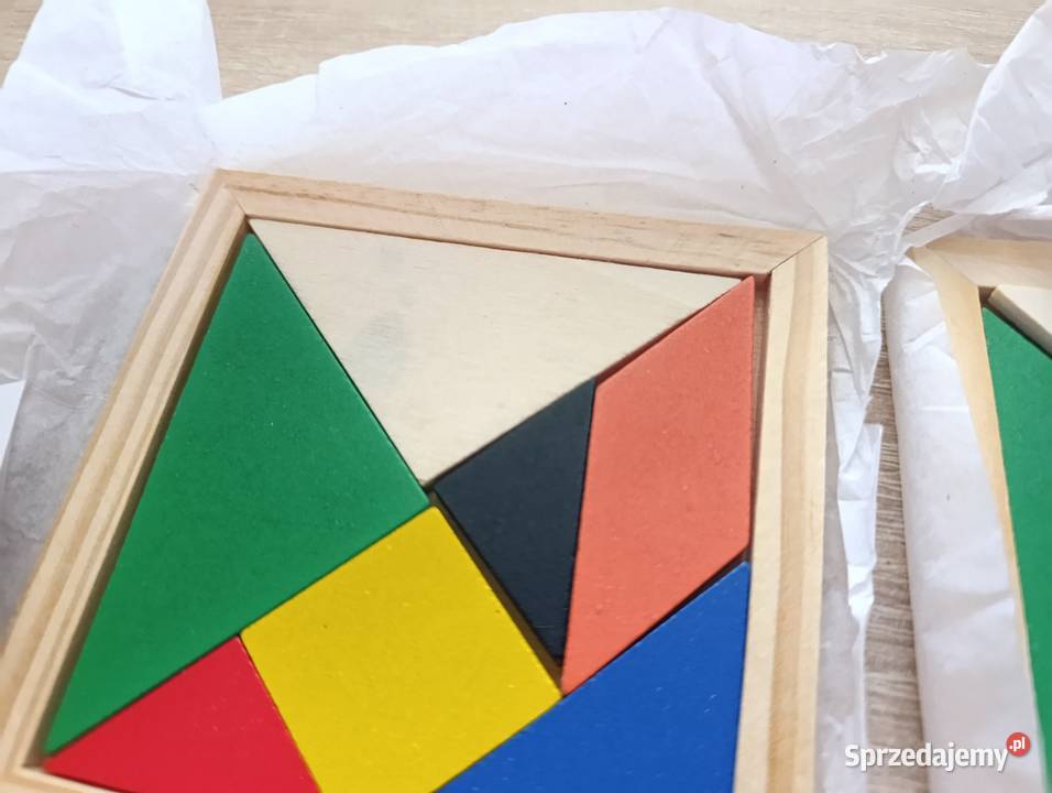 Drewniane puzzle Tangram 2 sztuki Kwidzyn