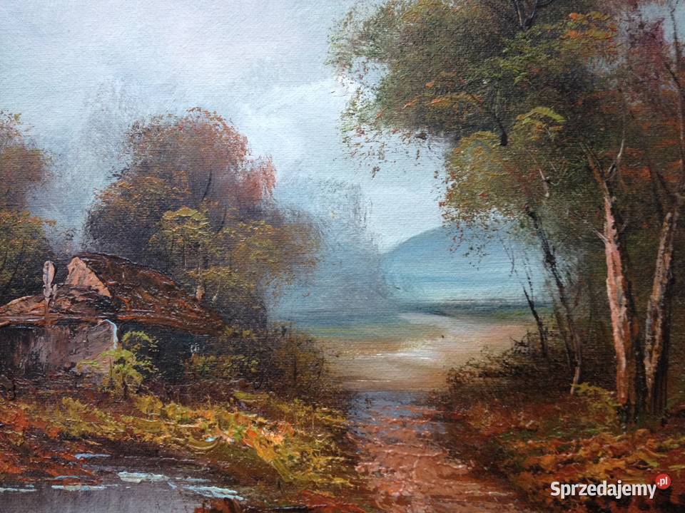 Obraz na płótnie pejzaż w drewnianej ramie 2 Warszawa