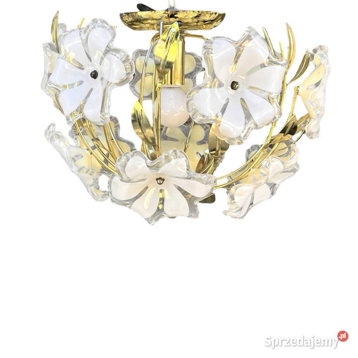 Lampa sufitowa z kwiatami Hollywood Regency Warszawa