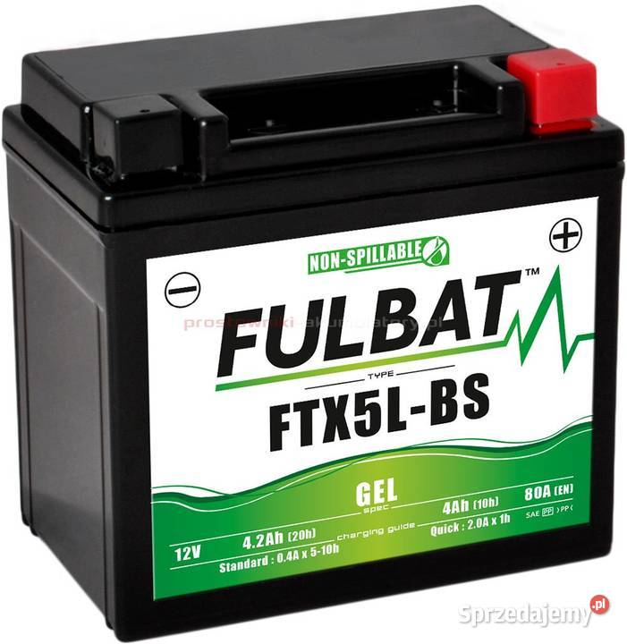 Akumulator motocyklowy żelowy 12v Fulbat ftx5lbs Humniska