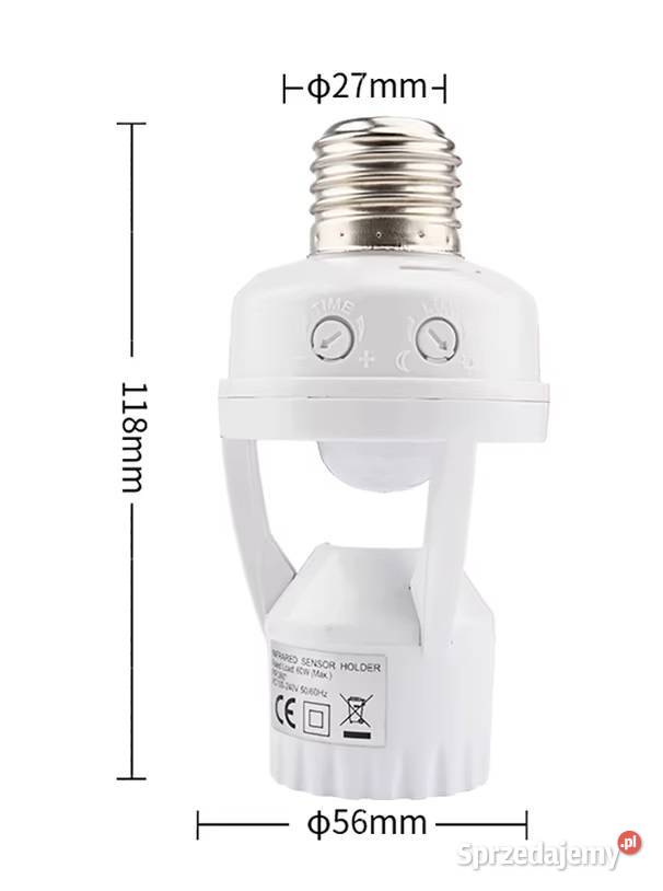 Konwerter żarówki z czujnikiem ruchu PIR i łódzkie Sieradz