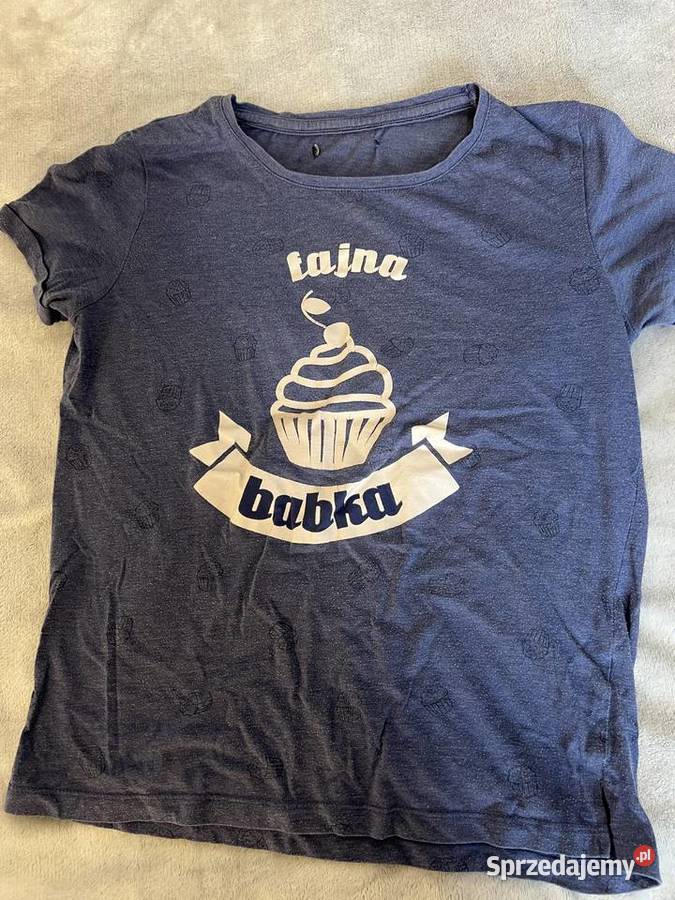 Bluzka koszulka tshirt Fajna babka niebieski Jasło