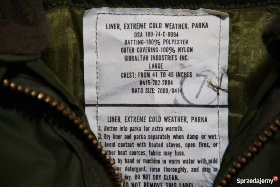 Oryginalna kurtka parka wojskowa Kurtki i płaszcze Pruszków