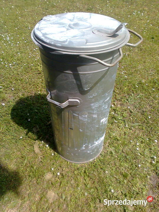 Kubeł na śmieci metalowy ocynkowany 110 litrów