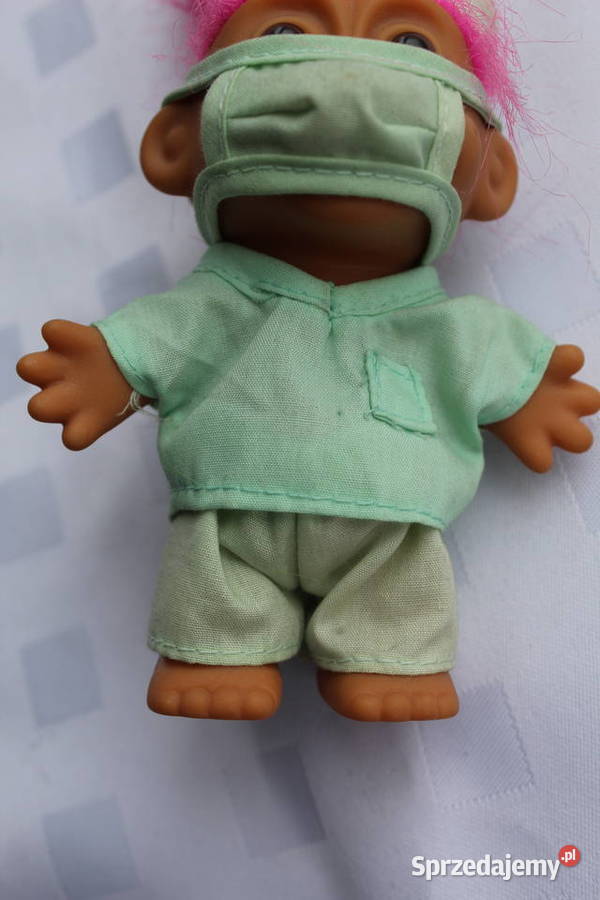 Troll Russ Różowe Chirurg Lekarz Doktor Figurka Figurki śląskie Bielsko-Biała