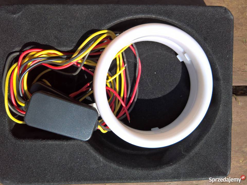 Ringi LED białeżółte 80mm DRL kierunkowskaz Podkowa Leśna
