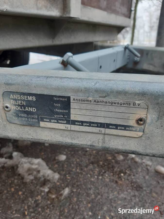 Przyczepka samochodowa dwu osiowa DMC 2T Burtowe i plandeki Olesno