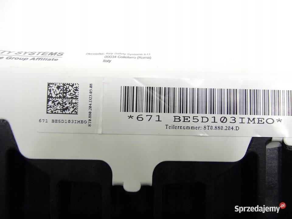 PODUSZKA AIRBAG PASAŻERA AUDI A4 B8 A5 8T małopolskie sprzedam