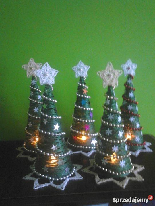 Szydełkowe choinkiświeczniki dolnośląskie Syców